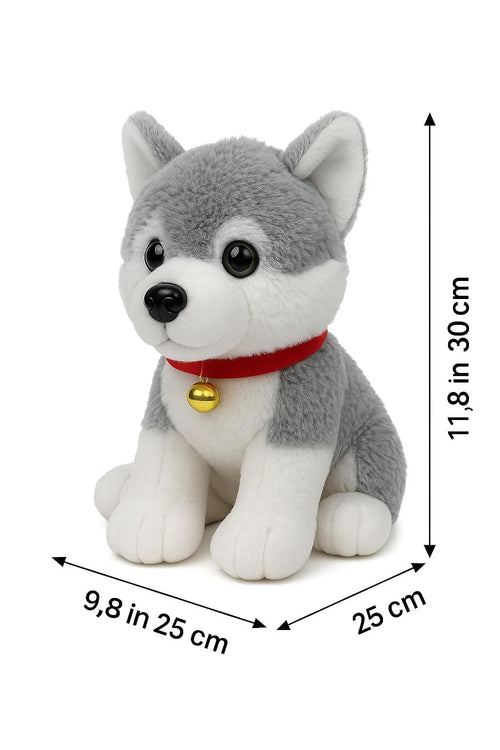 Cute Husky Dog Plush Toy – 30 cm