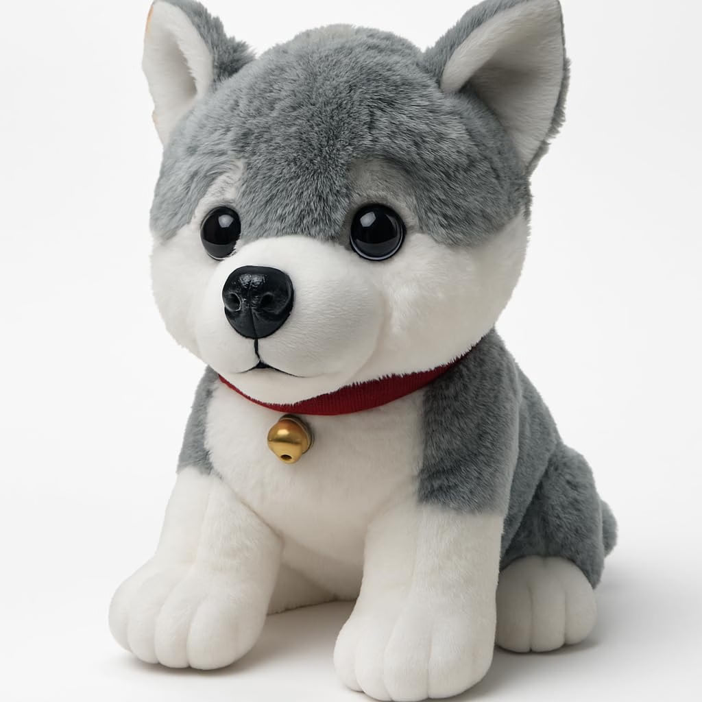 Cute Husky Dog Plush Toy – 30 cm