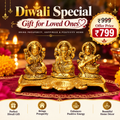 AASA God Idols for Pooja| Antique Laxmi Saraswati Ganesh Ji Idol Murti for Home Decore| Decorative Idol with Diya Stand for Diwali Festival Decoration