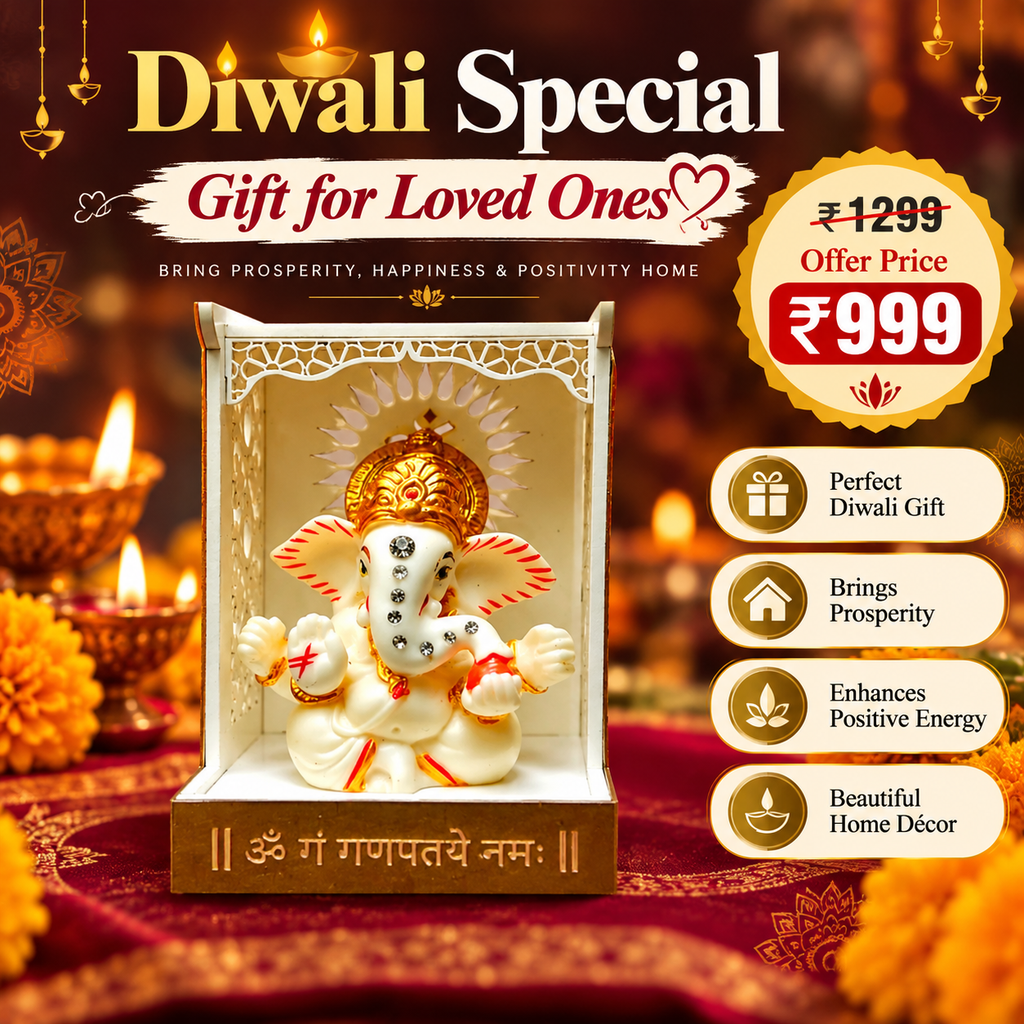 SOLOBOLO Acrylic Ganesh Idol for Car Dashboard with Small Temple for Car Dashboard,Ganesh Idol for Office Desk,Ganesha Idol for Gift,Gift for Housewarming Ceremony Mandir (Mandir with Idol),5.6x7.6 Cm