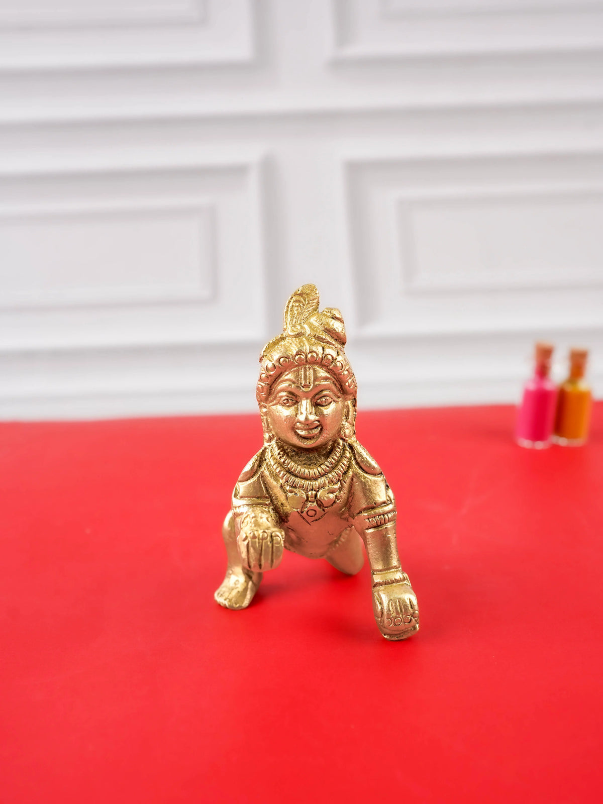 Brass Laddu Gopal Figurines - 3.5 inch - WL4332