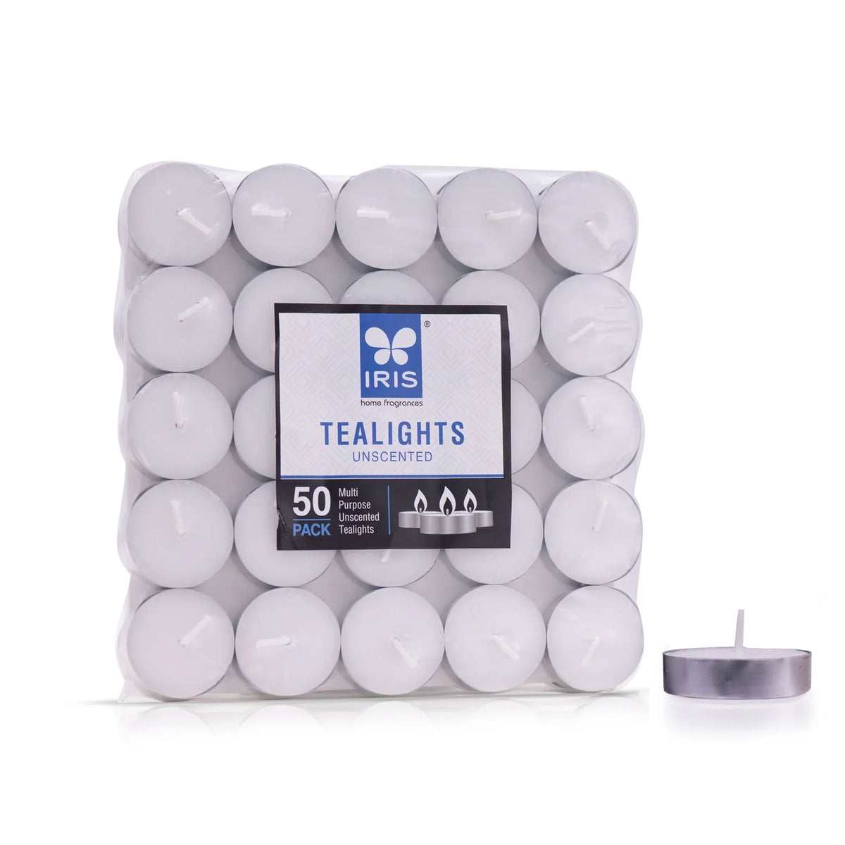 Pack of 50 Unscented Tea lights
